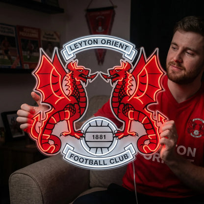 Leyton Orient FC Football Club Crest LED Neon Sign
