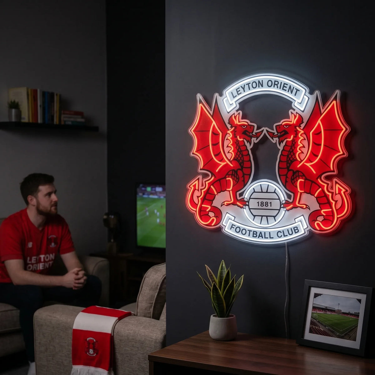 Leyton Orient FC Football Club Crest LED Neon Sign