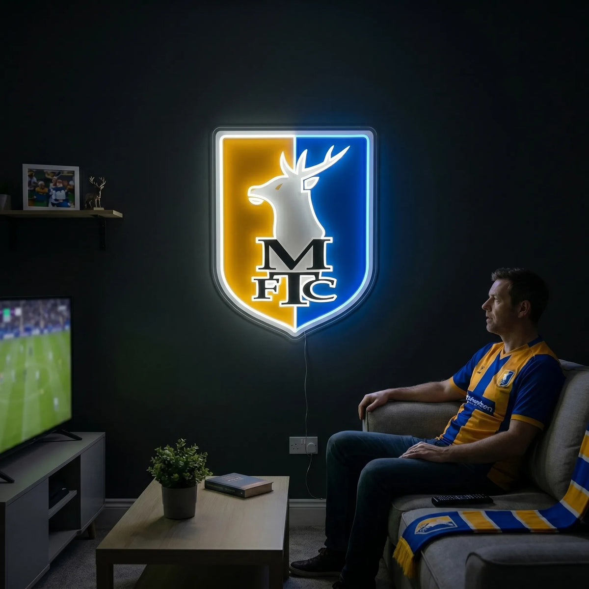 Mansfield Town FC MTFC LED Neon Sign