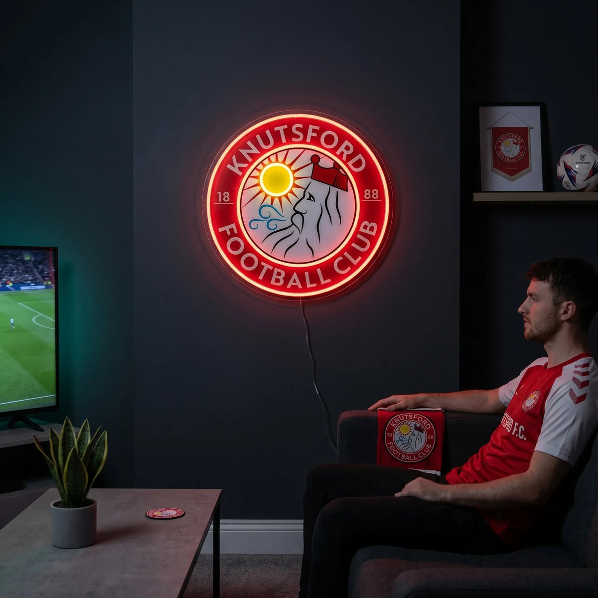 Knutsford FC Football Club Crest LED Neon Sign