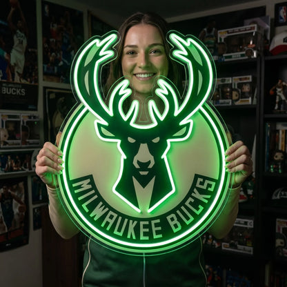 Milwaukee Bucks LED Neon Sign