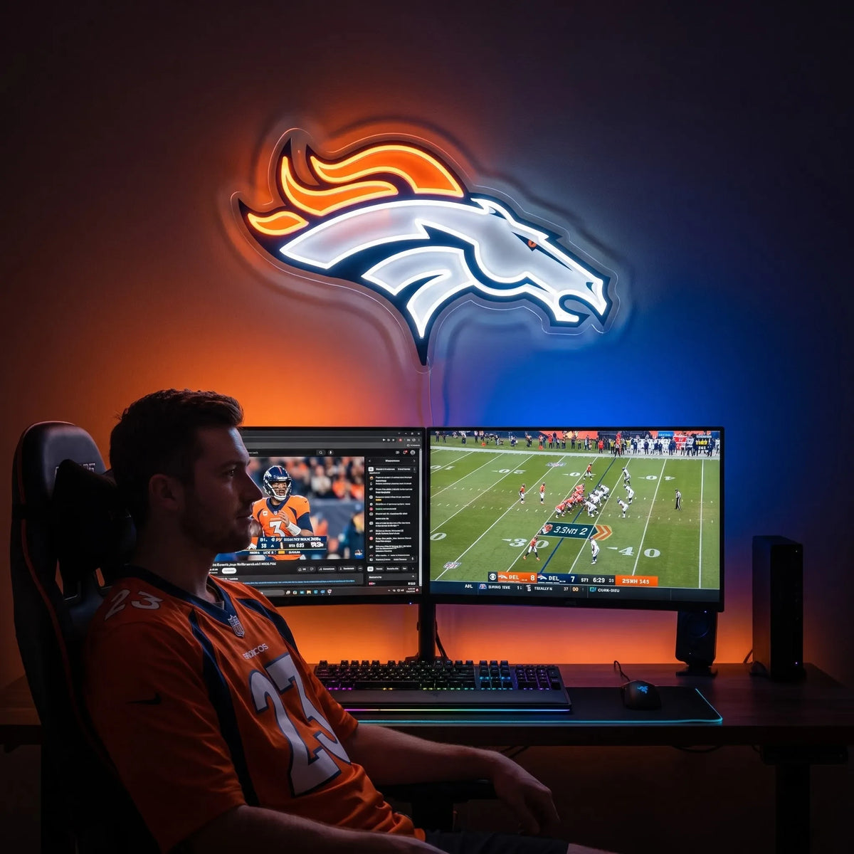 Denver Broncos LED Neon Sign
